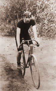 15-year-old Alvan T. Fuller in 1893, riding a bicycle